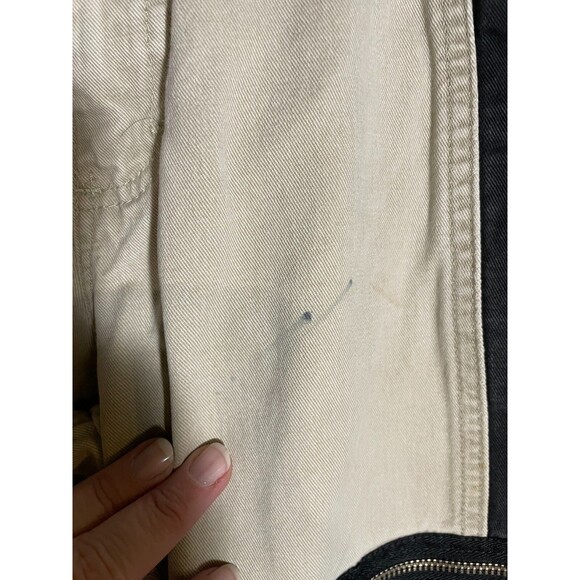 Vintage Y2K Lee Pipes BMX Pants 25x23 Tan Black Patch Logo Mesh Unisex Teen READ - Picture 5 of 16